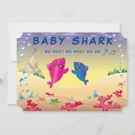Shark 🦈 Verjaardag Baby Ocean Party Kinder Fun Kaart