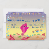 Shark 🦈 Verjaardag Baby Ocean Party Kinder Fun Kaart (Achterkant)