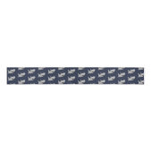 Shark verjaardagsfeest Blue Grosgrain Ribbon Grosgrain Lint (Voorkant)