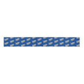 Shark verjaardagsfeest Blue Grosgrain Ribbon Lint (Voorkant)