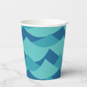 Shark verjaardagsfeest papieren bekers (Achterkant)