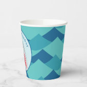 Shark verjaardagsfeest papieren bekers (Links)