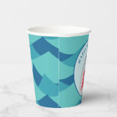 Shark verjaardagsfeest papieren bekers (Rechts)