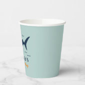 Shark verjaardagsfeest papieren bekers (Links)