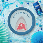 Shark verjaardagsfeest papieren bordje (Feest)