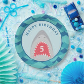 Shark verjaardagsfeest papieren bordje (Feest)