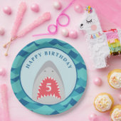 Shark verjaardagsfeest papieren bordje (Feest)