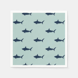 Shark verjaardagsfeest servet