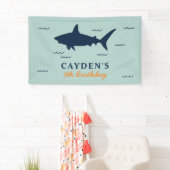 Shark verjaardagsfeest spandoek (Insitu)