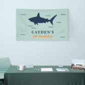 Shark verjaardagsfeest spandoek (Beurs)