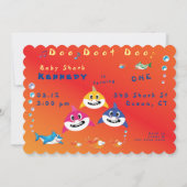 Shark 🌊 Verjaardagsfeestje Cool FabFun Kinder Kaart (Achterkant)