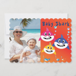 Shark 🌊 Verjaardagsfeestje Cool FabFun Kinder Kaart