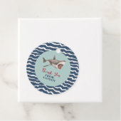 Shark verjaardagsfeestje dank je bedankjes labels (In situ)