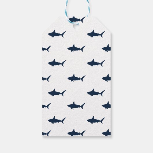 Shark verjaardagsfeestje dank je cadeaulabel (Achterkant)