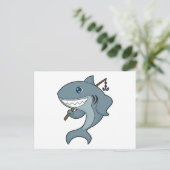 Shark Vist Fisher Finshing rod Briefkaart (Staand voorkant)