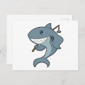 Shark Vist Fisher Finshing rod Briefkaart (Voorkant / Achterkant)