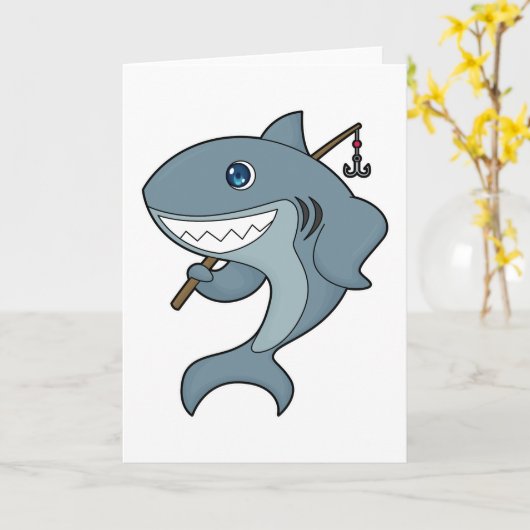 Shark Vist Fisher Finshing rod Kaart (Gele Bloem)