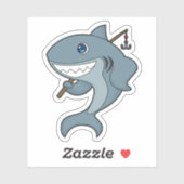 Shark Vist Fisher Finshing rod Sticker (Vel)