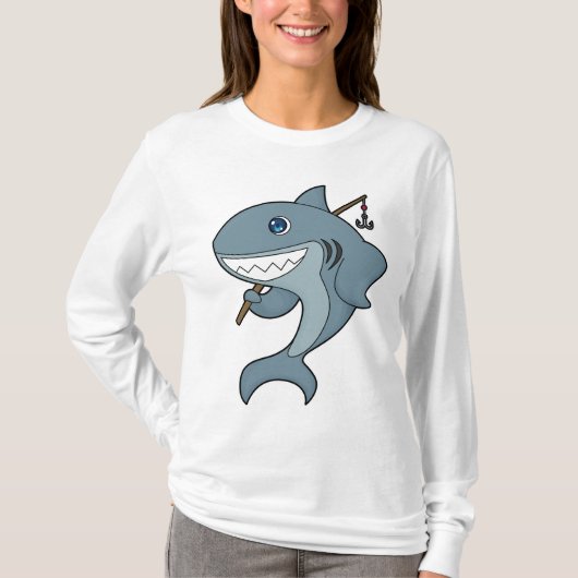 Shark Vist Fisher Finshing rod T-shirt (Voorkant)