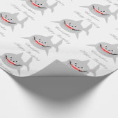 Shark Voeg gewoon naam Birthday toe Cadeaupapier (Hoek)