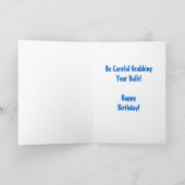 Shark Volleyball Funny Cartoon Birthday Card Kaart (Binnen)