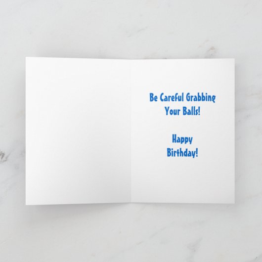 Shark Volleyball Funny Cartoon Birthday Card Kaart (Binnen)