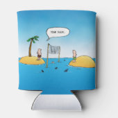 Shark Volleyball Funny Cartoon Blikjeskoeler (Achterkant)