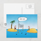 Shark Volleyball Funny Cartoon Briefkaart (Voorkant / Achterkant)