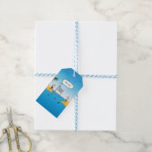 Shark Volleyball Funny Cartoon Cadeaulabel (Met Touw)