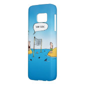 Shark Volleyball Funny Cartoon Case-Mate Samsung Galaxy Hoesje (Achterkant Links)