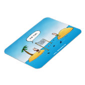 Shark Volleyball Funny Cartoon Magnet Magneet (Linkerzijde)