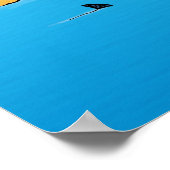 Shark Volleyball Funny Cartoon Poster (Hoek)