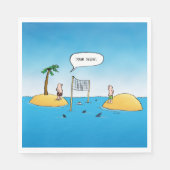 Shark Volleyball Funny Cartoon Servetten (Voorkant)