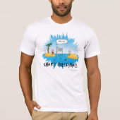 Shark Volleyball Funny Cartoon T-shirt (Voorkant)