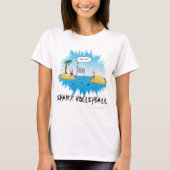 Shark Volleyball Funny Cartoon T-shirt (Voorkant)