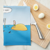 Shark Volleyball Funny Cartoon Towels Theedoek (Quarter Fold)