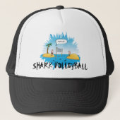 Shark Volleyball Funny Cartoon Trucker Pet (Voorkant)