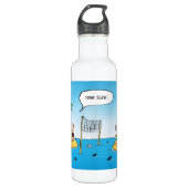 Shark Volleyball Funny Cartoon Waterfles (Voorkant)