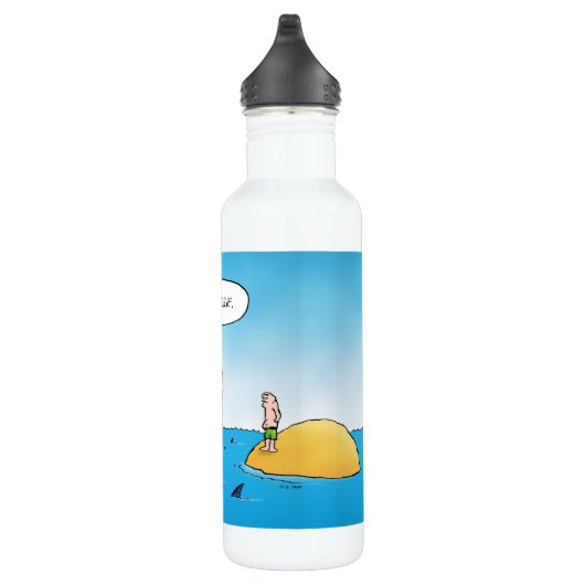 Shark Volleyball Funny Cartoon Waterfles (Rechts)