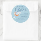 Shark voor je angsten beginners zwemprijs ronde sticker (Tas)