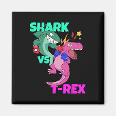 Shark Vs Dinosaur T rex boxing handschoenen voor k Magneet (Voorkant)