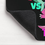 Shark Vs Dinosaur T rex boxing handschoenen voor k Muismat (Hoek)