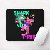 Shark Vs Dinosaur T rex boxing handschoenen voor k Muismat (Met muis)