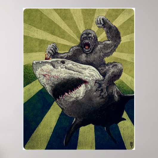 Shark vs. Gorilla Poster (Voorkant)