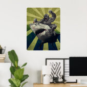 Shark vs. Gorilla Poster (Thuiskantoor)