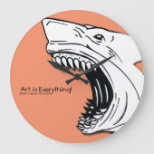 Shark Wall Clock Grote Klok (Voorkant)