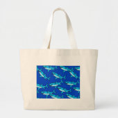 Shark Wallpaper Grote Tote Bag (Voorkant)