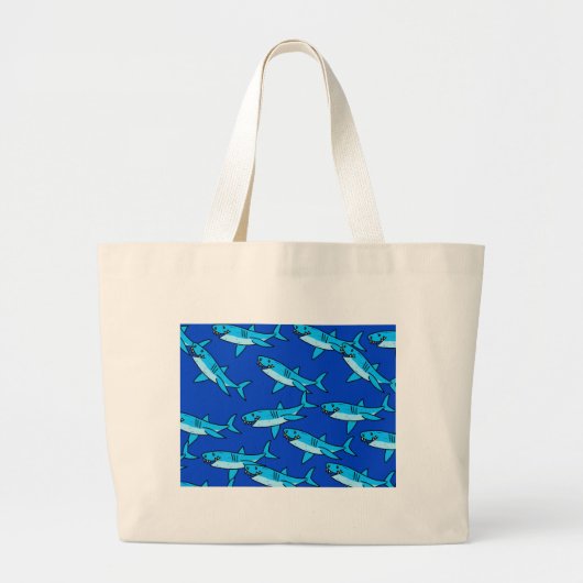 Shark Wallpaper Grote Tote Bag (Voorkant)
