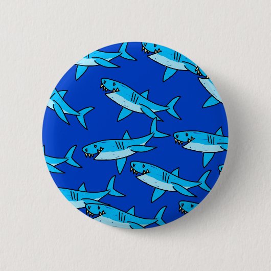 Shark Wallpaper Ronde Button 5,7 Cm (Voorkant)