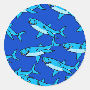 Shark Wallpaper Ronde Sticker